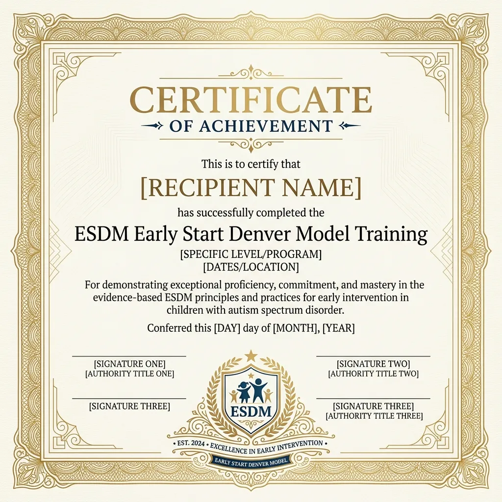 Сертифікат про навчання ESDM (UC Davis MIND Institute)